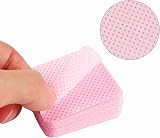 kuou 300 Pcs Nail Wipe Pads Pink 5x5cm Lint Free Remover Wipes view 3
