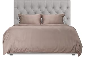 Hotel Sheets Direct Duvet Cover 3 Piece Set - Better Than Silk - 1 Duvet Cover, 2 Pillow Shams with Corner Ties and Zipper Closure (King, Sand)