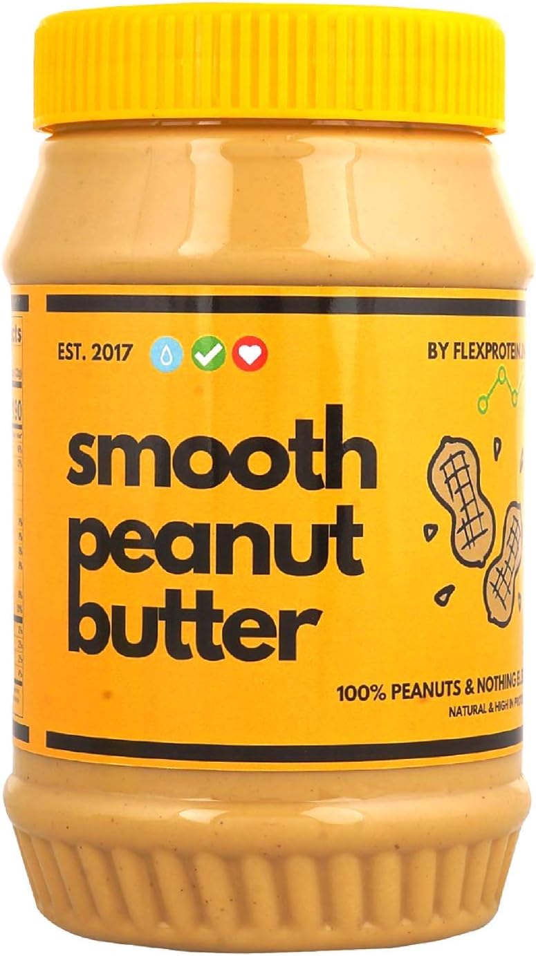 Flex Protein Unsweetened Smooth Peanut Butter Natural 1kg (Non-GMO / Gluten Free)