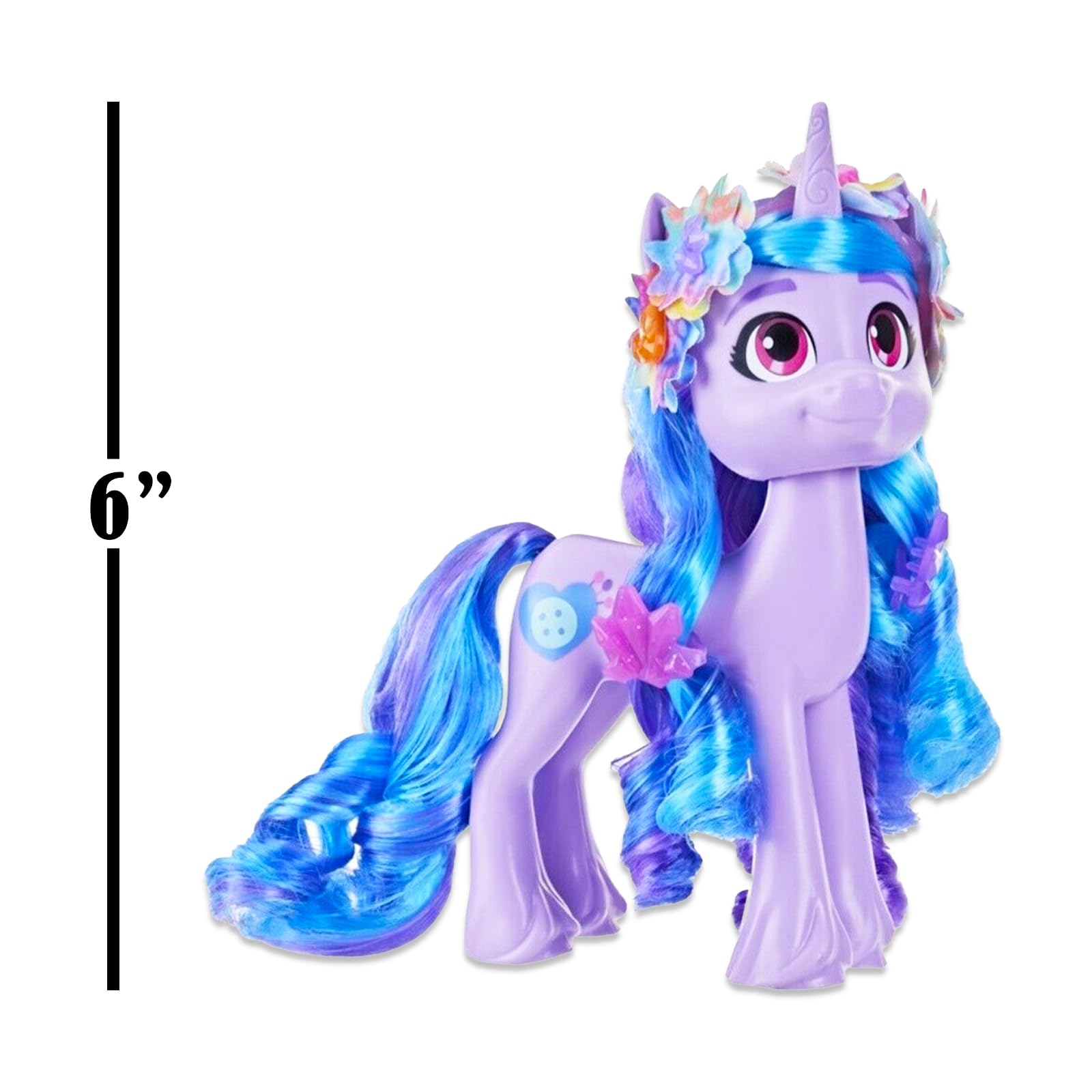 Screen Legends My Little Pony Izzy Moonbow Toy for Girls - Bundle with 6
