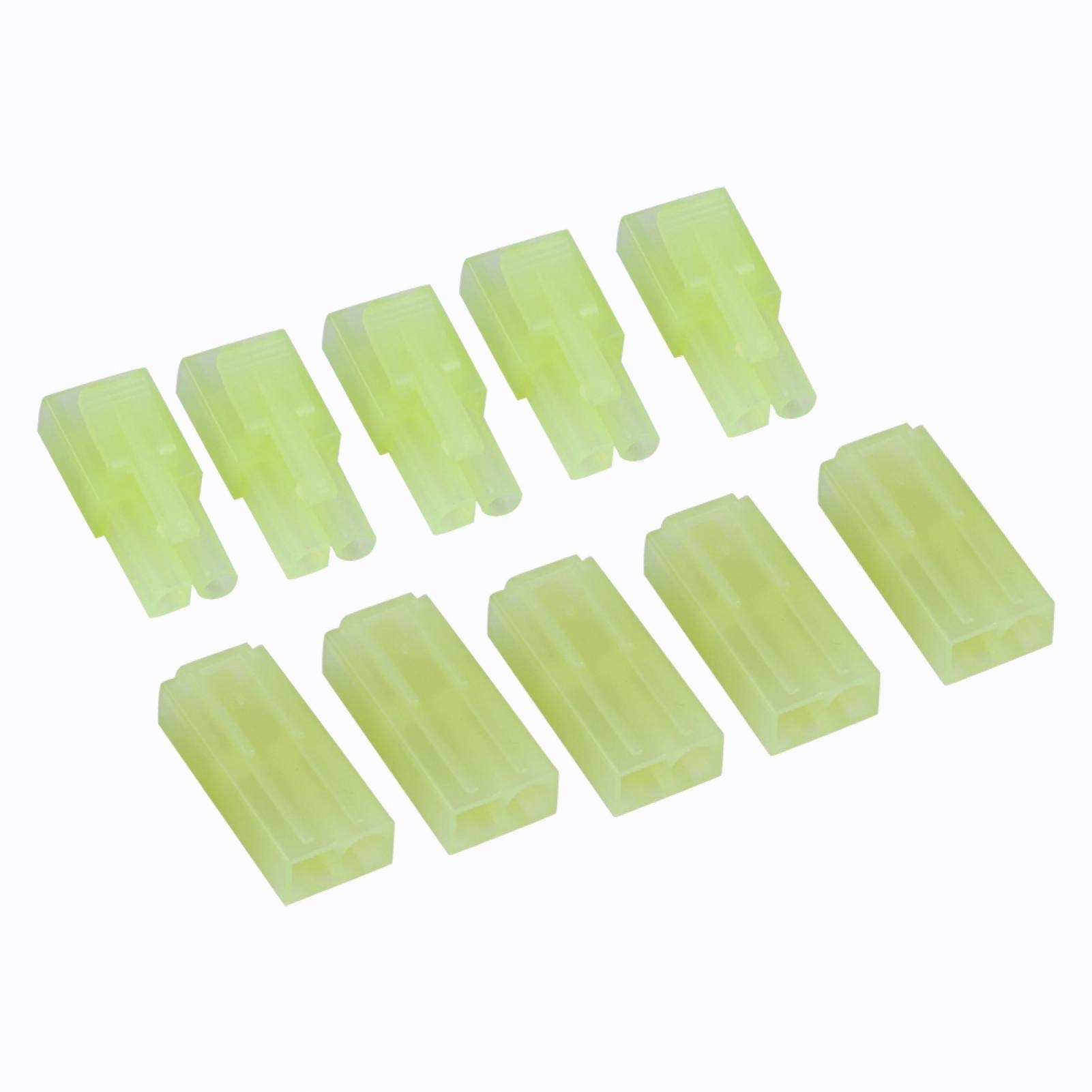Weiyiroty Aircraft Accessory Durable Mini Tamiya Plug, Green Male Pins 5 Pairs Mini Tamiya Plug Female Connector, for RC Planes Model Aircraft Tyco Cars