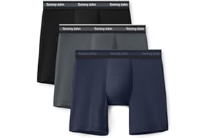 Tommy John Men's Comfort Micro Boxer Brief Underwear - 6" 3-Pack, Brushed Microfiber, 4-Way Stretch & Stay-Put Waistband