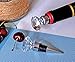 CEOMO Lovely Crystal Charcoal Sculpt Wine Stopper Made Of Zinc Alloy And Glass Keep Wine Fresh With Box,Bar,Holiday Party,Wedding Silvery Set Of 2