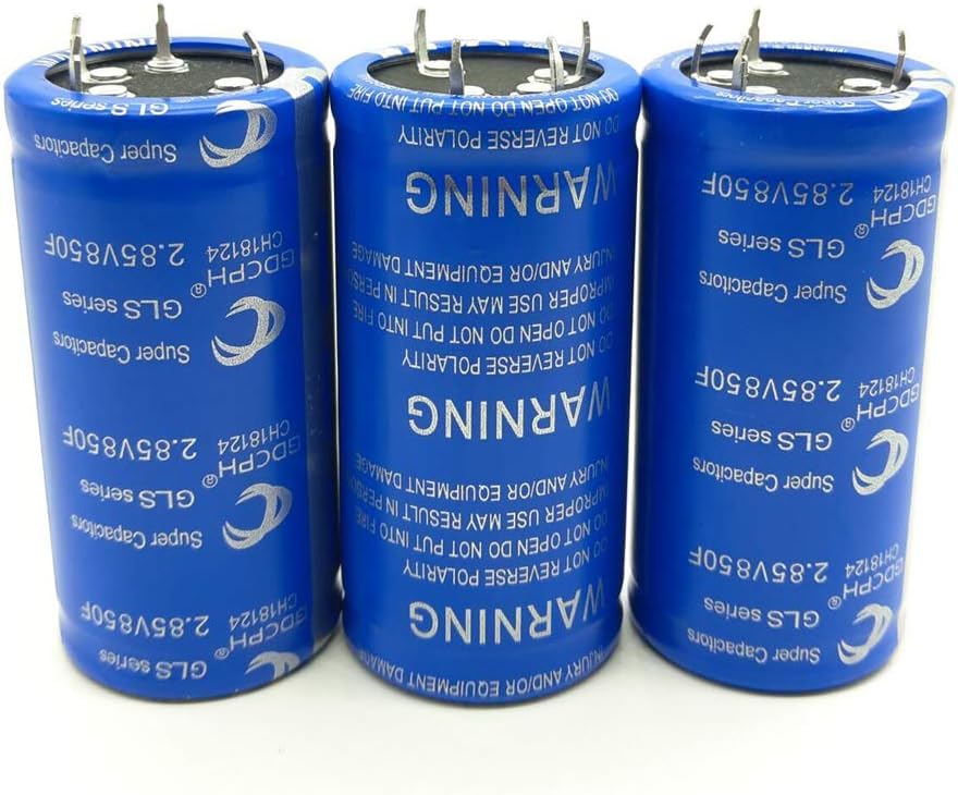 BouBou 1Pcs Ultracapacitor 2.85V850F Capacitor Auto Rectifier Capacitor Super Farad Capacitor Backup Power Supply 2.85V 850F