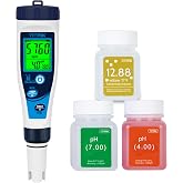 YINMIK Salt Meter for Pools &amp; pH Meter,Digital 5 in 1 Salinity Meter | Swimming Pool Salinity Meter,EC/TDS Meter for Hydroponic Household Drinking Water Hot Tub Aquarium Brewing/Fish Tank&hellip;