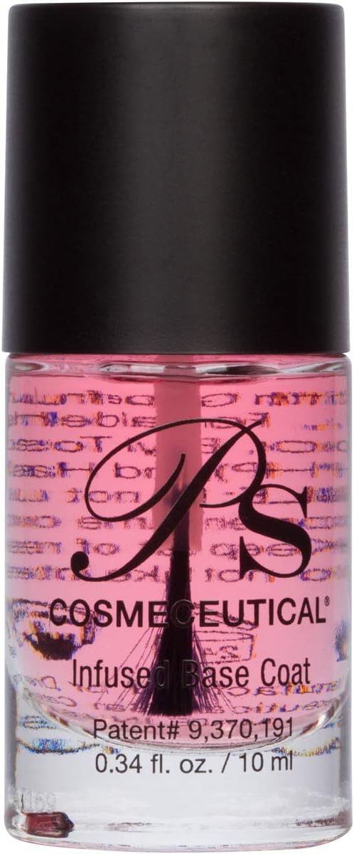 PS Polish Non Toxic Nail Polish Base Coat, Clear Base Coat, Natural Safe Vegan Professional Foot, Hand, Nail Care, No Formaldehyde, No Toluene, Best Base Nail Coats for Manicure, Pedicure
