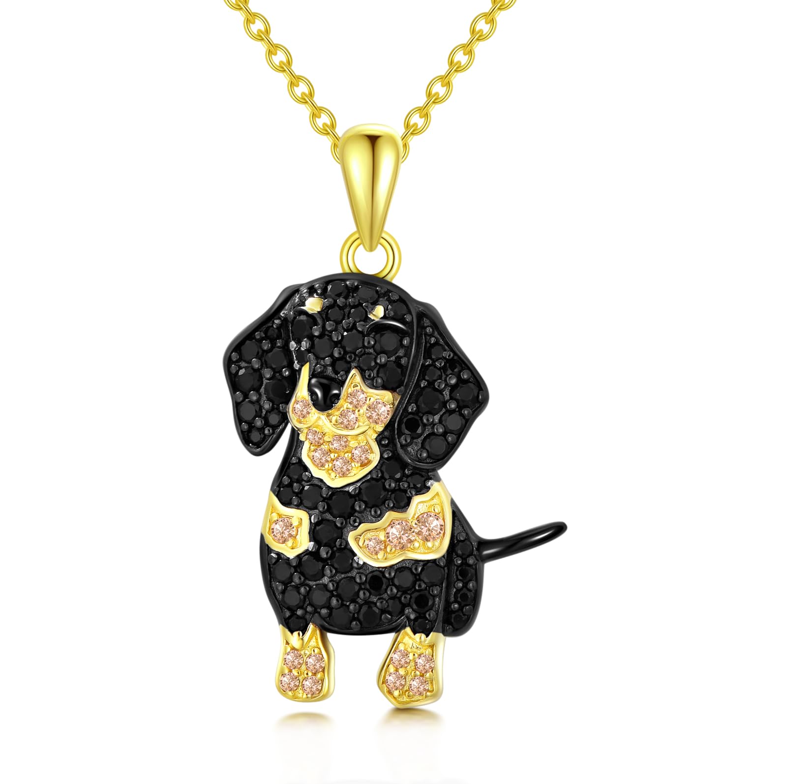 Dog Necklaces 24 Breeds of Dogs Necklaces S925 Sterling Silver Dog Pendant Dachshund Dog Necklace for Women Girls gifts -UK