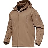 MAGCOMSEN Men's Jacket Tactical Performance Waterproof Softshell Jackets Fleece Lined Ski Snow Winter Windbreaker