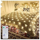 Ollny Led Net Mesh Fairy String Decorative Lights Low Vlotage - Christmas Tree-wrap Wedding Outdoor Party Garden Decorations 9.8ft x 6.6ft 200 LEDs 8 modes Warm White(Remote & Timer)