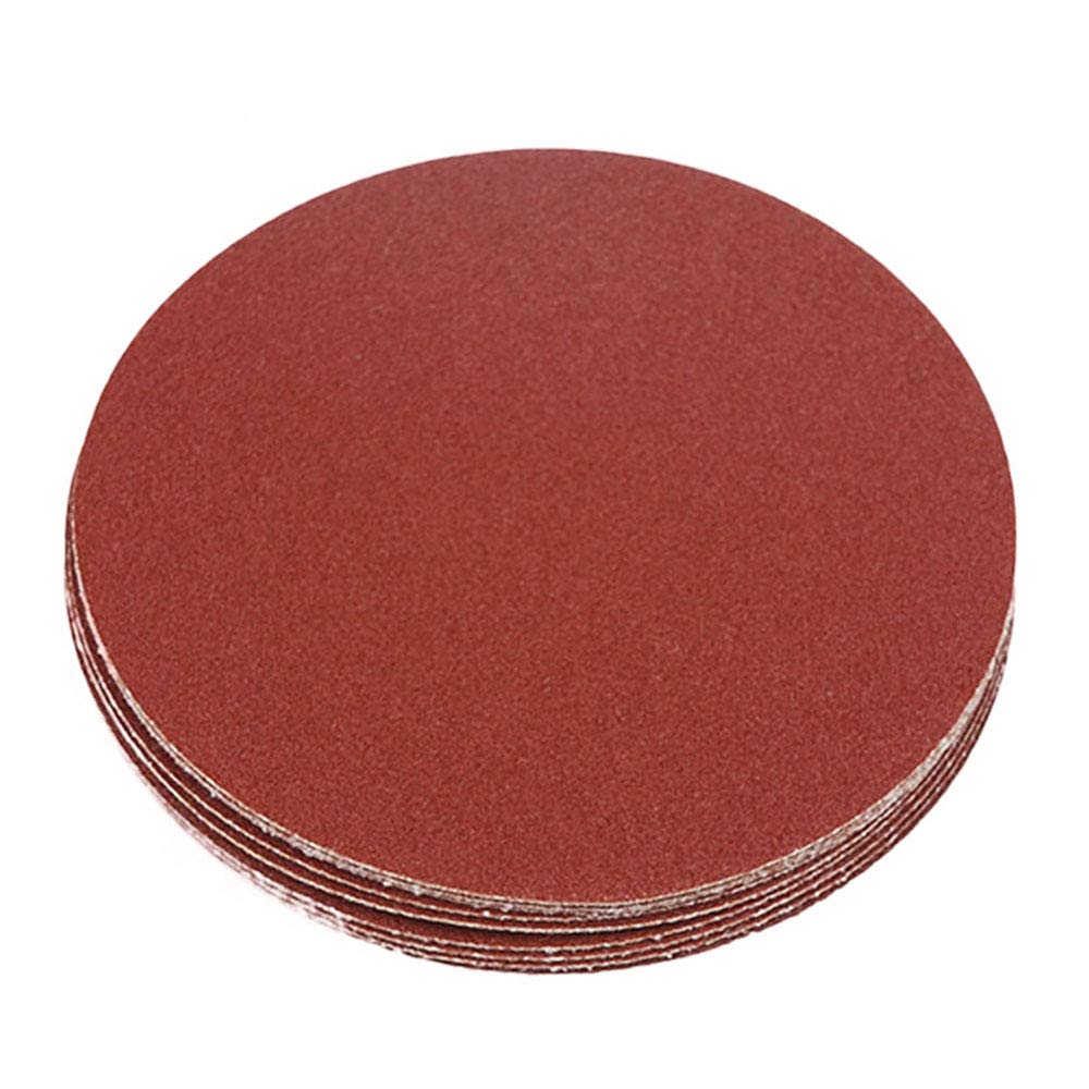 HIFROM 5 Inch Sanding Discs NO-Hole Hook and Loop 100 Grit Sandpaper Aluminum Oxide Random Orbital Sander Pads (60-Pack)