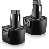 DASNITE 2Pack 4.8Ah Premium Ni-Mh Compatible with Dewalt 9.6V Battery Replacement for Dewalt Battery DW9062 DW9061 DW926 DE9036 DE9062