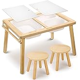 wingyz Sensory Table and Chair Set, 3 in 1 Kids Table for Play Study Art Dining Storage, Sensory Tables for Toddler, Activity