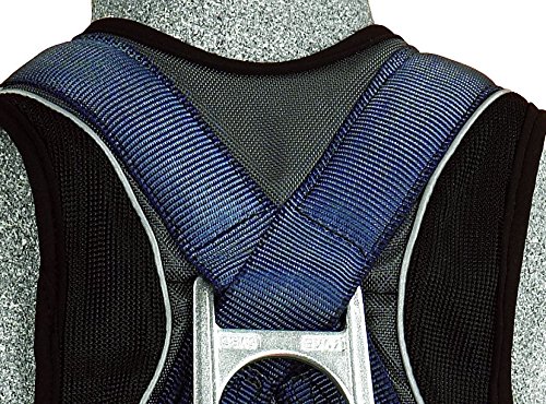 3M DBI-SALA ExoFit 1107975 Vest Style Harness, Back D-Ring, Loops For Belt, Quick-Connect Buckles, Small, Blue/Gray