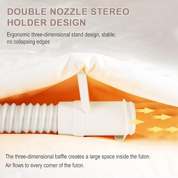 MORFY PORTABLE BLANKET WARMER, COMFORTABLE WARM AIR FOR BEDS, SWEAT DRYING, COPING WITH CLIMATE CHANGES, ALL SEASONS, WITH SHOE DRYER ATTACHMENT, DUAL NOZZLE, 3 SPEED, 7 TEMPERATURE, LCD TOUCH
