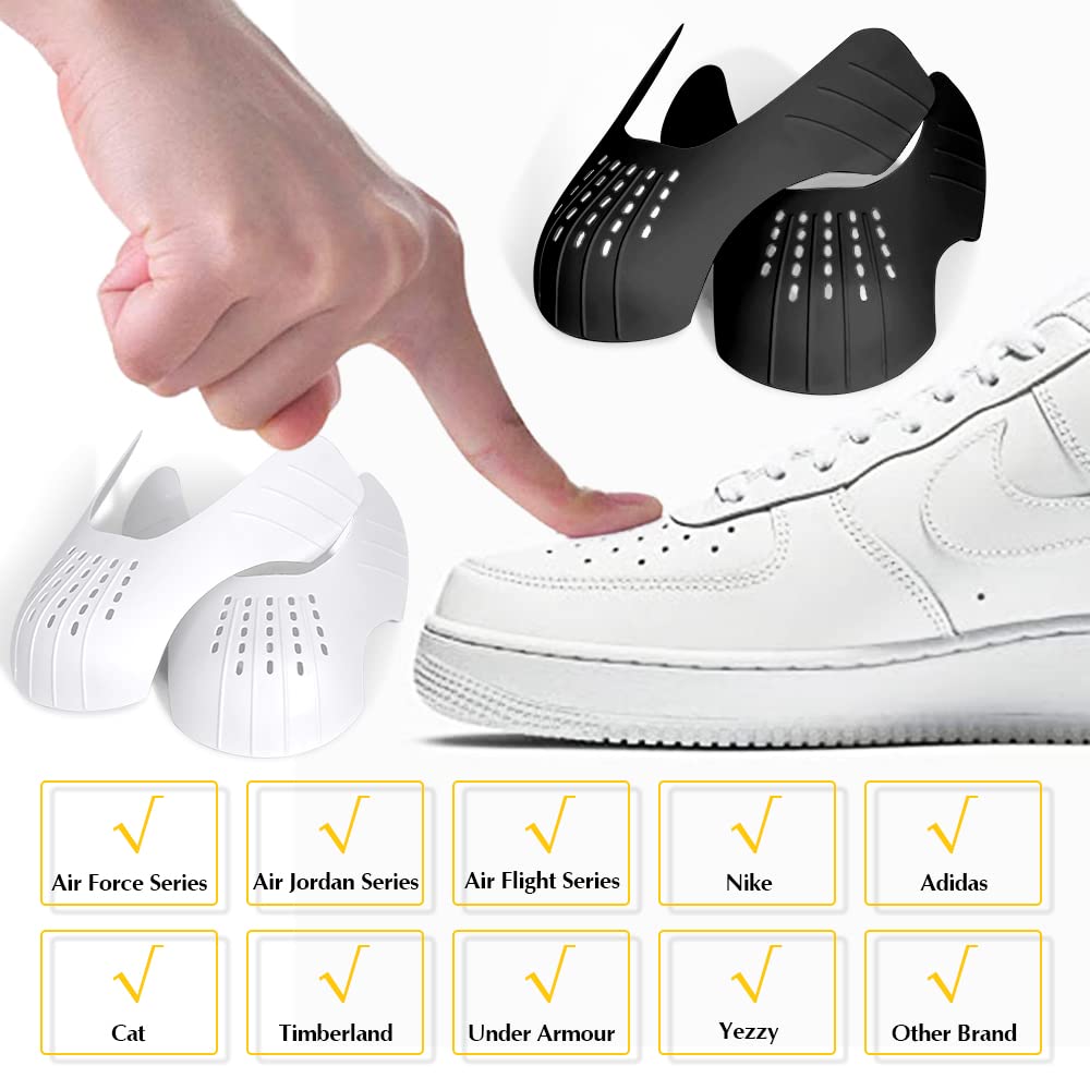 6 Pairs Crease Protector for Sneaker Shoes: AF1/ AJ/Dunks, Anti-Creases Shoe Guard for Men Women Youth Kids, Size 6-10