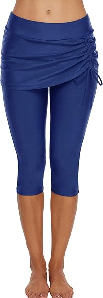 Ecupper 水泳パンツ レディース 水陸両用 海水パンツ ボードショーツ ウエストゴム サイドドローストリング サーフパンツ ラッシュガード おしゃれ ビーチパンツ 着痩せ ビキニ セパレーツ 通販 Amazon