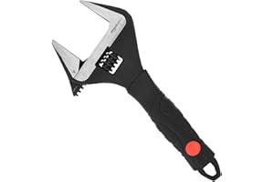 鶹 Basics Plumbing Adjustable Wrench with Soft Grip, Wide Mouth, 16.1 x 7.1 x 1.49 Centimeters (LxWxH)
