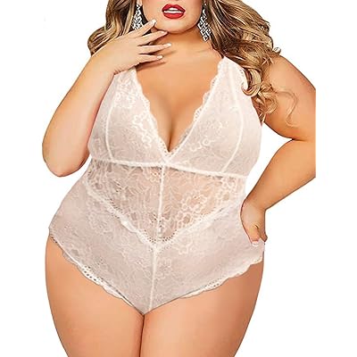 White lace teddy plus size Clearance