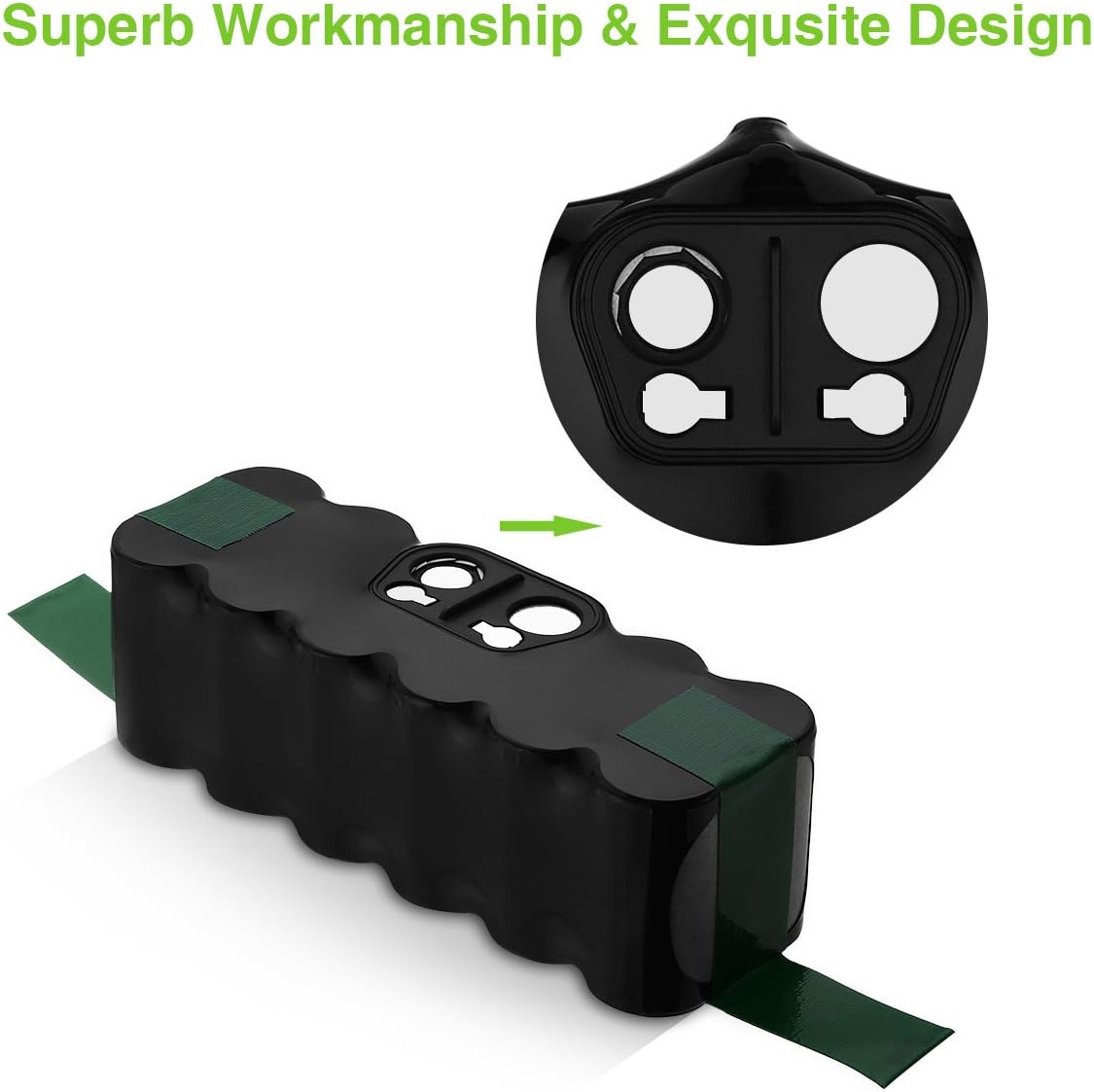 Powerextra 5.0Ah 14.4V Replacement Battery Compatible with Roomba R3 500, 600, 700, 800 & 900 Series 500 510 530 532 540 550 552 560 580 595 620 650 660 700 760 780 790 800 870 900: Home & Kitchen