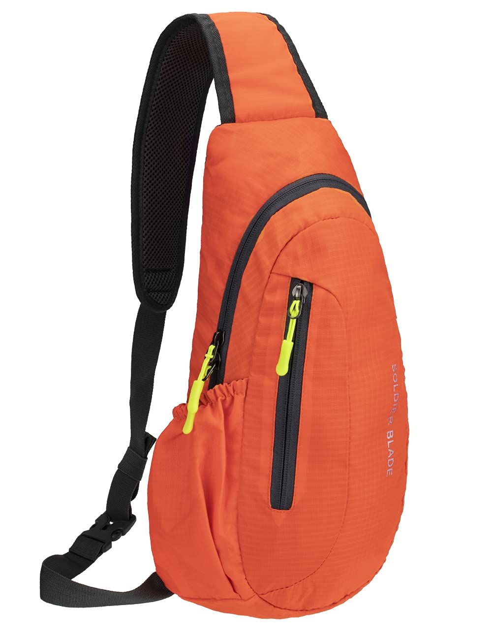 PivotWing Sling Bags for Men Women Small Backpack Rucksack Crossbody Shoulder One Strap Side Bag for Dog Walking Hiking Travel Cycling Gym Mens Cross Body Sling Chest Bag Orange