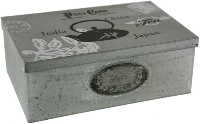 CAL FUSTER - Caja metálica para Sobres de infusiones. Medidas 7x12x19 cm.: Amazon.es: Hogar