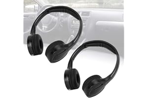 EIMSOAH Infrared Wireless Headphones for Car TV, Cordless Stereo Headset with 2 Channel Sound, Modern Foldable Design, Compat