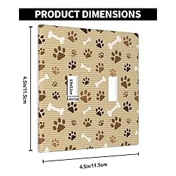 Pznen Dog Paws Double Toggle Light Switch Cover