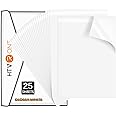 HTVRONT Printable Vinyl Sticker Paper - 8.5"x11" Glossy White printable vinyl for inkjet printer 25Pcs - 100 g Dries Quickly and Holds Ink Beautifully