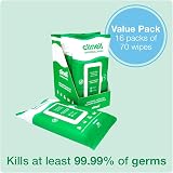 Clinell Universal Cleaning and Disinfecting Wipes Home Pack 16 70 XL view 2