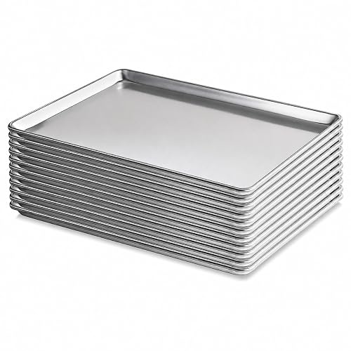 New Star Foodservice Commercial-Grade 18-Gauge Aluminum Sheet Pan/Bun ...