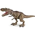 T-Rex Action Figure Dinosaur Toy for Kids 3-5 & 6-8 with Continuous Spray and Vibration - Roaring & Light-Up Tyrannosaurus Rex with Movable Jaws and Limbs, Christmas, Birthday Gift for Kids (Brown)