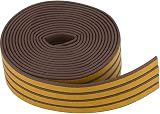 ASelected 4x 3m Foam Draught Excluder Tape for 1-2mm Door Window Gaps Brown view 6