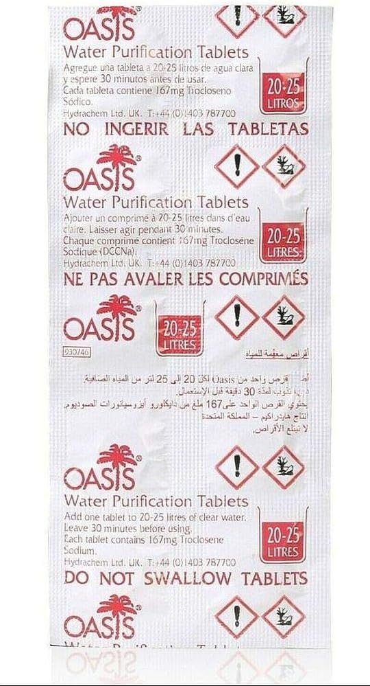 waterrower water purification tablets