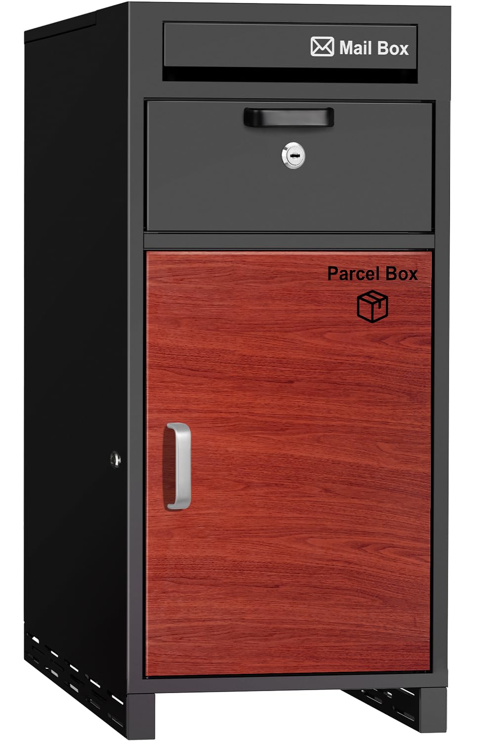 【複数投函可能/大容量 140L】 VARNIC 宅配ボックス 宅配BOX 組み立て不要 防水 屋外 置き配 大容量 ポスト付き 郵便受け 簡単設置 両開扉 盗難防止 大型 戸建て用 個人宅 (ブラック)商品画像