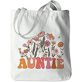 PQV Grandma Gifts Tote Bag Birthday Mothers Day Retirement Gifts for Women Mama Nana Mimi Shoulder Bag Reusable Grocery Bags
