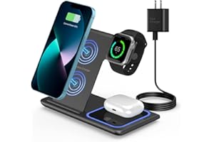 RUI MAI LAI 3 in 1 Wireless Charger Station for iPhone, iWatch, AirPods - Charges iPhone 13/12/11 Pro/Pro Max, iWatch 7/6/SE/5/4/3/2, AirPods 3/2/Pro