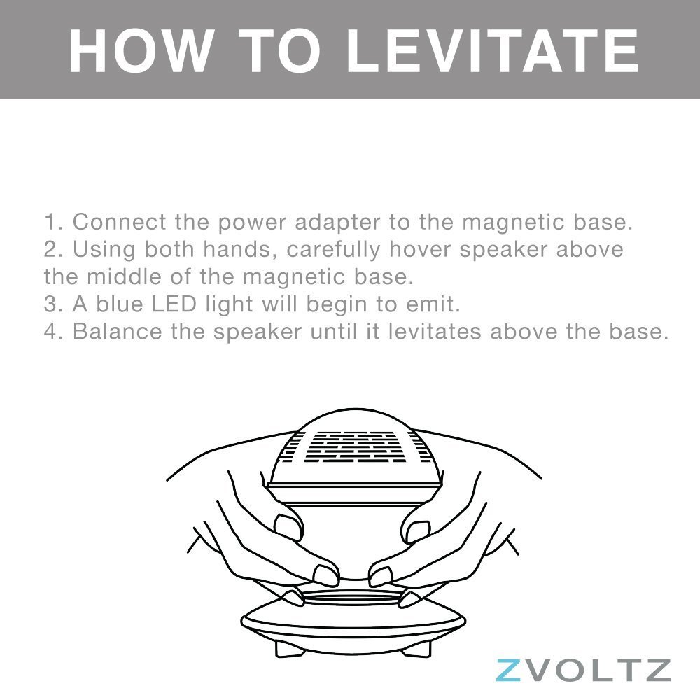 zvoltz levitating bluetooth speaker