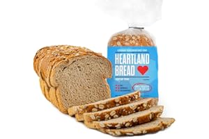 Heartland Bread Organic Lite Oat Bran Bread Sliced With No Fats, Oils Chemicals, Or Preservatives. Just 100% Homemade Taste And Quality bread loaf 32 Ounce
