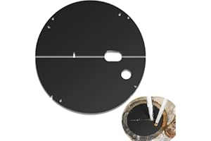Memorywuu 20.5 Inch Sump Pump Cover Plastic Submersible Sump Basic Cover Black Septic Tank Lid for Water Pump Basin Bucket Outdoor Well (Split)