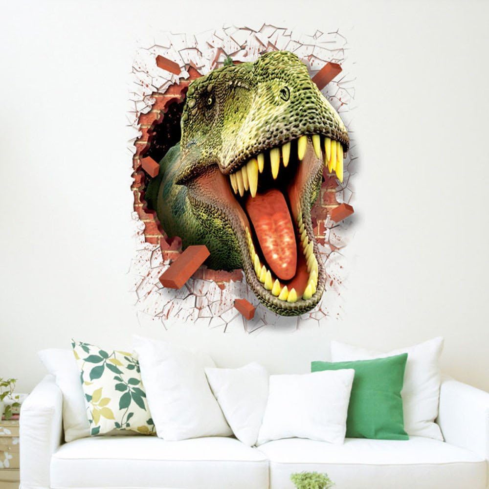 XShuai® 3D Cool Dinosaur Wall Sticker Mural Decor Decal Waterproof