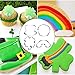 OUNONA 4pcs St.Patrick's Day Shamrock Cookie Cutters Set Non-stick Cookie Molds Cupcake Fondant Biscuit Moulds(Stainless Steel) (4pcs)