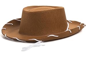 FUNNY PARTY HATS Childrens Brown Felt Cowboy Hat by Century Novelty by Century, brown, Size Small