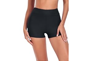 Colloyes Women's Swim Board Shorts Swimming Bottoms High Waisted Tummy Control Swimsuits Beach Shorts