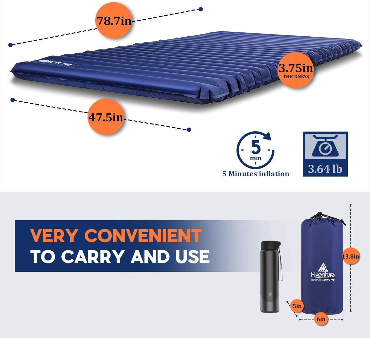 double inflatable sleeping pad
