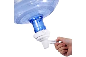Zerodis Water Dispenser Valve Reusable Manual Operated White Plastic 56 mm/2.2 inch Crown Top Bottle Valve