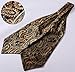 HISDERN Men's Paisley Floral Jacquard Woven Self Cravat Tie Ascot