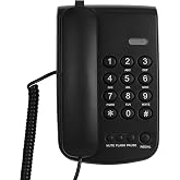 Corded Landline Phone for Home Office, Functional Keys Telephone, Black | Wired Hotel Phone with Adjustable Volume, Simple Desk or Wall Mount House Telephone for Everyday Business &amp; Home Calling