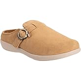 REVITALIGN Women's Solaire Suede Mule, Tan, 12 Wide