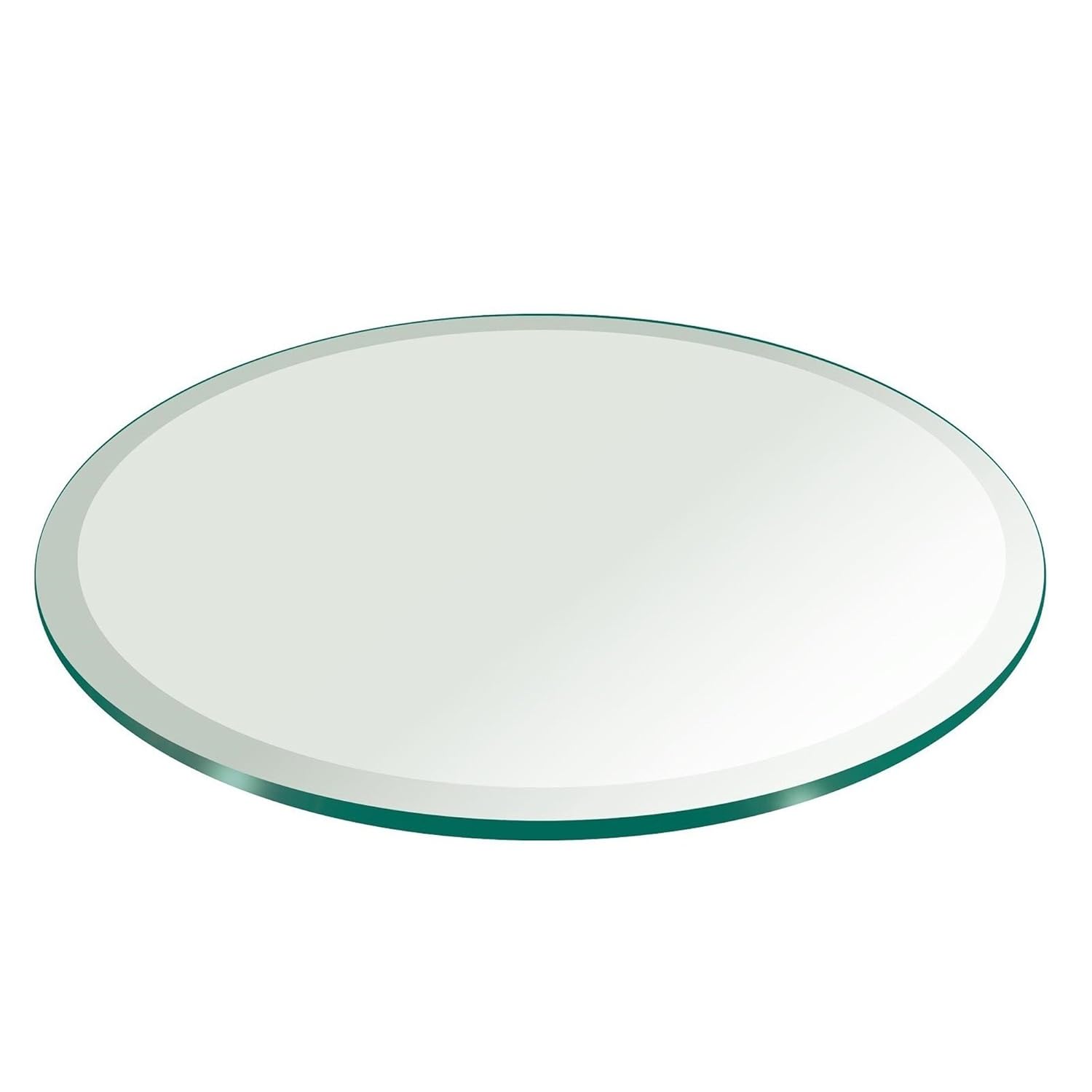 20" Inch Round Glass Table Top 1/2" Thick Tempered Beveled Edge by Fab