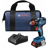 Bosch GDX18V-1800B12 18V EC Brushless 1/4 In. and 1/2 In. Two-in-One Bit/Socket Impact Driver Kit with 2.0 Ah SlimPack Batter